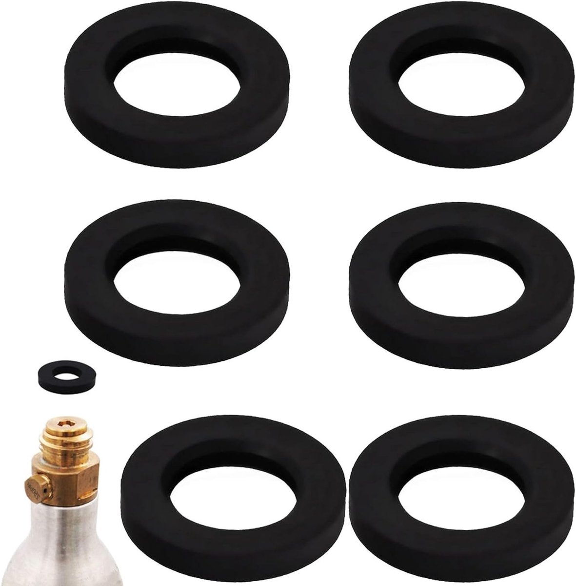 Set van 6 vervangende afdichtingen voor koolzuurhouders, geschikt voor Crystal, MAXI, Penguin en Dynamo, duurzame sealing ringen voor optimale prestaties