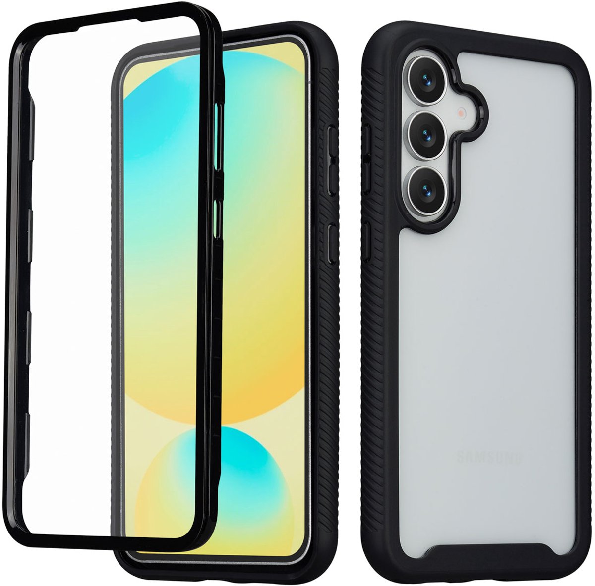 imoshion Hoesje - Geschikt voor Samsung Galaxy S25 FE - 360° Full Protective Case - Zwart