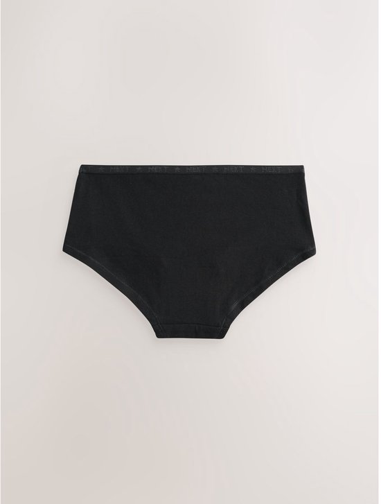 Zwarte hipster onderbroek met merklogo op de elastische tailleband.