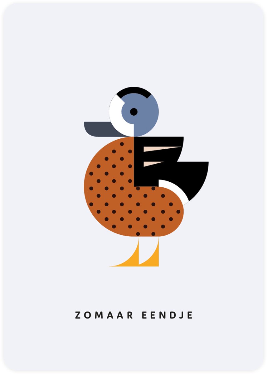 Zomaar Eendje - 4x leuke verjaardagskaarten om te versturen - kaartenset - kaart met Blauwvleugeltaling - vier kaarten met vogels