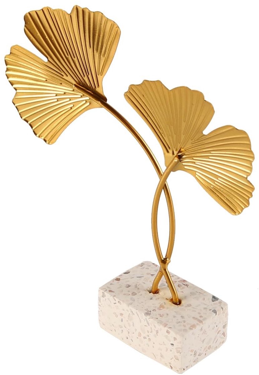 Allecto - Ginkgo Blad Ornament - Elegante Decoratie voor Kantoor en Slaapkamer - Uniek en Stijlvol - Goud - Interieuraccessoire - Prachtig als Cade..