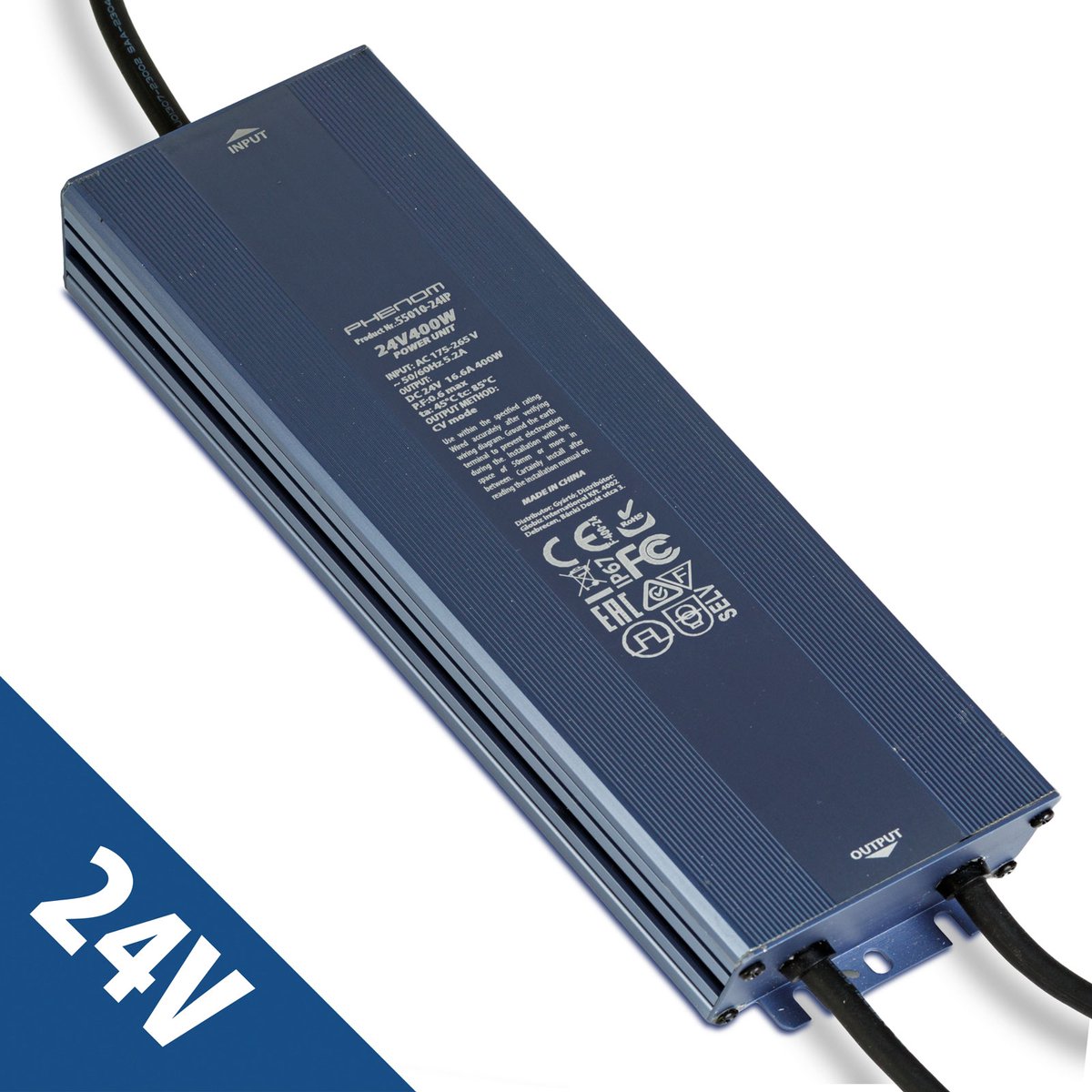 LED Voeding 24V 400W IP67 Waterdicht - Transformator 24V DC 16,6A - LED Driver Voor Buiten - Geschikt Voor LED Strip, Camera En Tuinverlichting [55010-24IP]