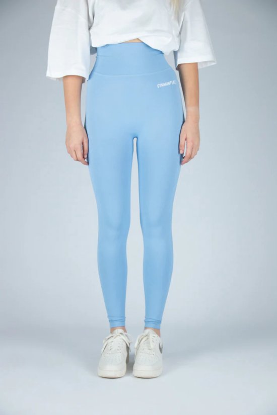 Fitness legging - Legging hoge taille - Legging Gym Sport - Hardloop - Yogabroek voor dames - Sneldrogend, ademend en rekbaar - Spandex / Nylon - Kleur Lichtblauwblauw - Maat XS — afbeelding 5