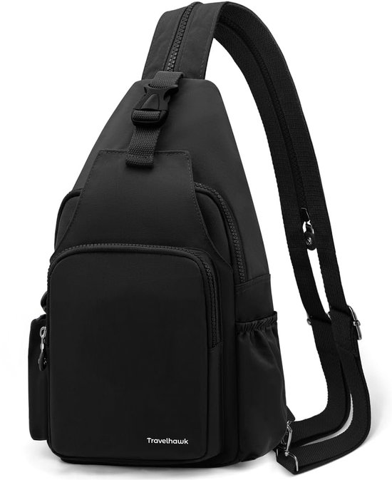 Crossbody Schoudertas - Sling bag - Schoudertas Heren & Dames - Unisex - Crossbody Tas - Waterdicht - Zwart
