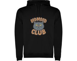 Zwarte Hoodie Bad Mood Club Grumpy Cat - Slecht Humeur Club Foute Kat - Humor - Stoer Maat L