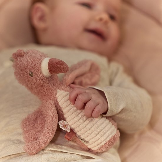 Little Dutch Safari Friends Knijprammelaar Flamingo - Baby speelgoed - grijp baby speelgoed van Little Dutch — afbeelding 5