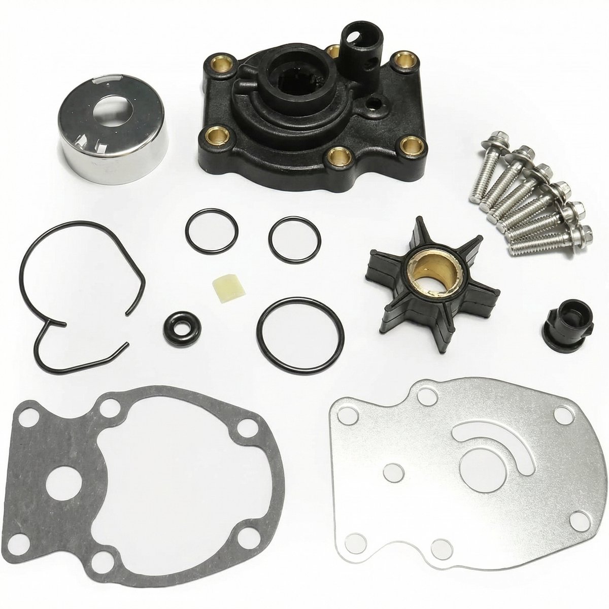 Sogiol® Buitenboordmotoren Water Pomp Impeller - 393630 is een speciale reserveonderdelenset voor het repareren van impellers voor Mercury- en Johnson-voertuigen, geschikt voor jachten en speedboten