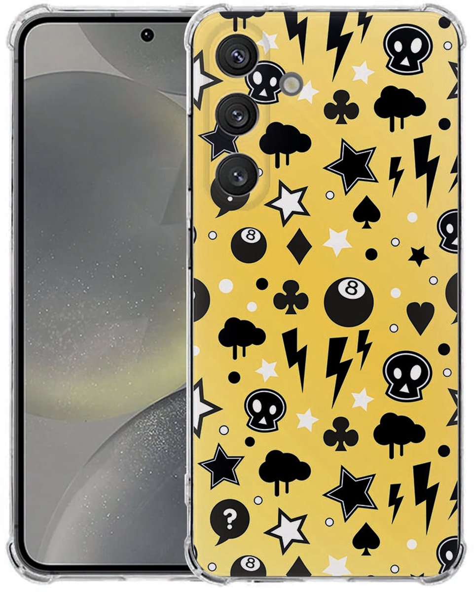 Softcase Samsung Galaxy S25 FE Hoesje - Punk Yellow TPU Antishock