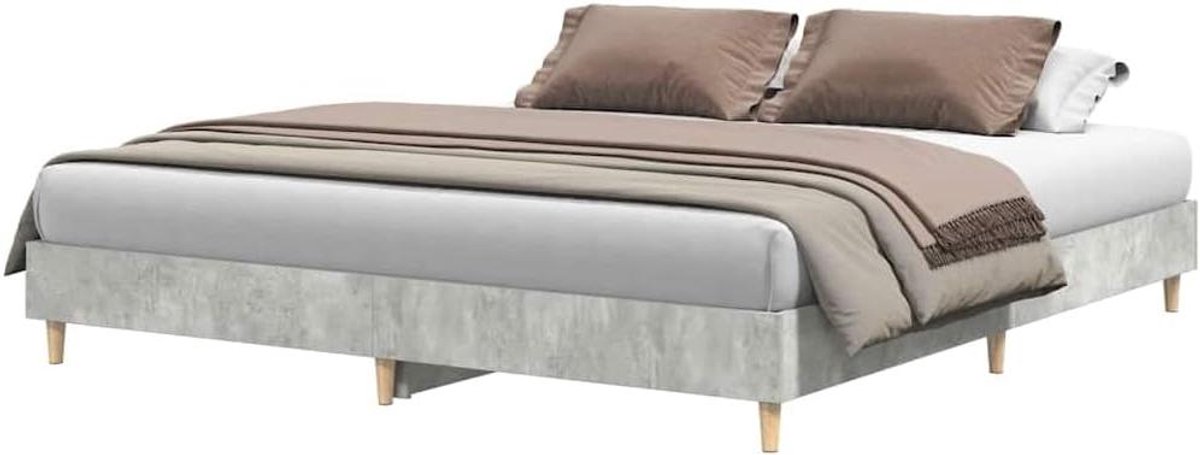 Bedframe - Tweepersoonsbed Paneelbed - Goede Nachtrust - Laag bij de grond - 160x200 cm - 