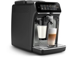 Philips 3300 Series - Espressomachine - 5 Warme & Koude Dranken - LatteGo Melksysteem - 40% Stiller - AquaClean Filter - Volautomatisch - Zwart & Zilver - Koffiemachine met bonen - EP3349/70