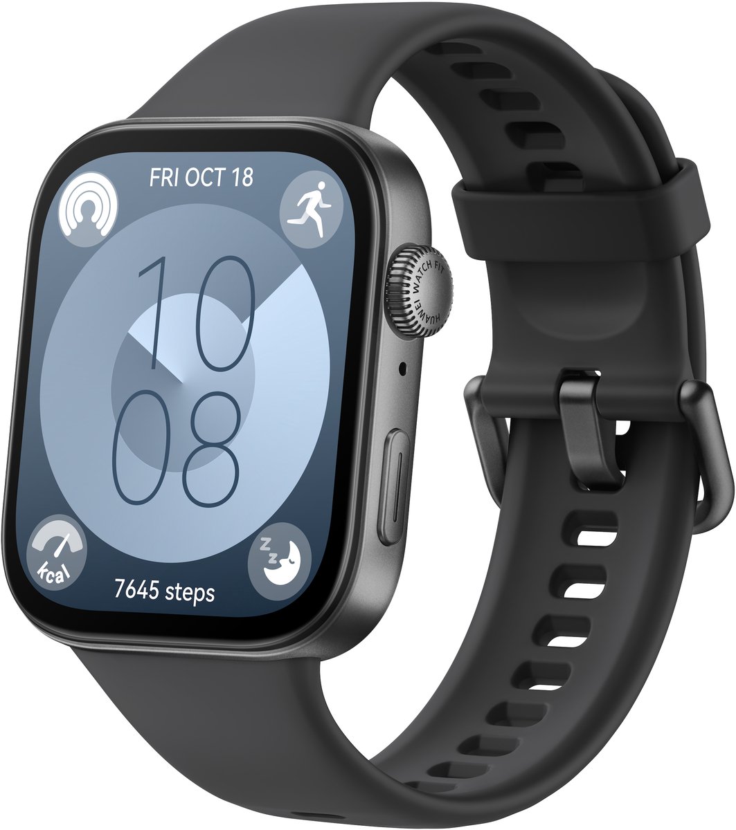 Bol.com HUAWEI WATCH FIT 3 Smartwatch - Compatibel met iOS en Android - Zwart aanbieding