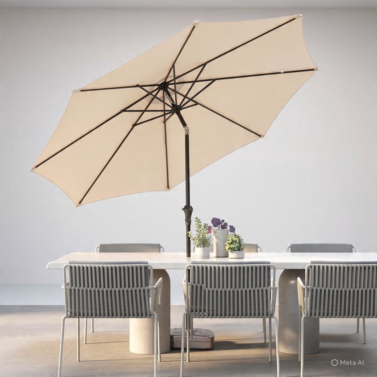 Parasol 300 cm Rond Taupe met UV50+ Bescherming & Kantelfunctie – Waterafstotend Tuinscherm met Zwenkmechanisme voor Tuin, Balkon & Terras – Stevig Stalen Frame – Nicolehome