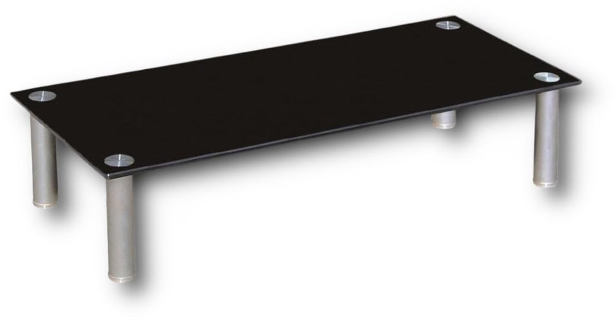 Euro Tische TV Bord - Glazen TV Stand 80 cm - Zwart Glas - Modern Design