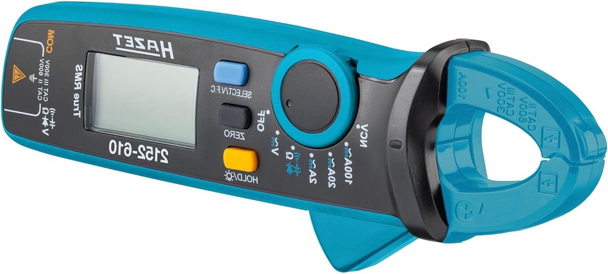 Digitale Stroomtang - Ampèremeter Tester - Spanning Stroom Meten - Contactloos Spanning Detecteren - 17 mm Klemopening - Zwart