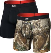 SAXX Heren Boxershort Multi-Sport Mesh - Boxer met BallPark Pouch® PRO - Sport Ondergoed met kortere pijp - REALTREE EDGE/ZWART - L
