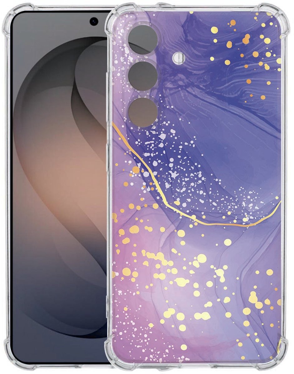 Softcase Samsung Galaxy S26 Watercolor Paars Shockproof