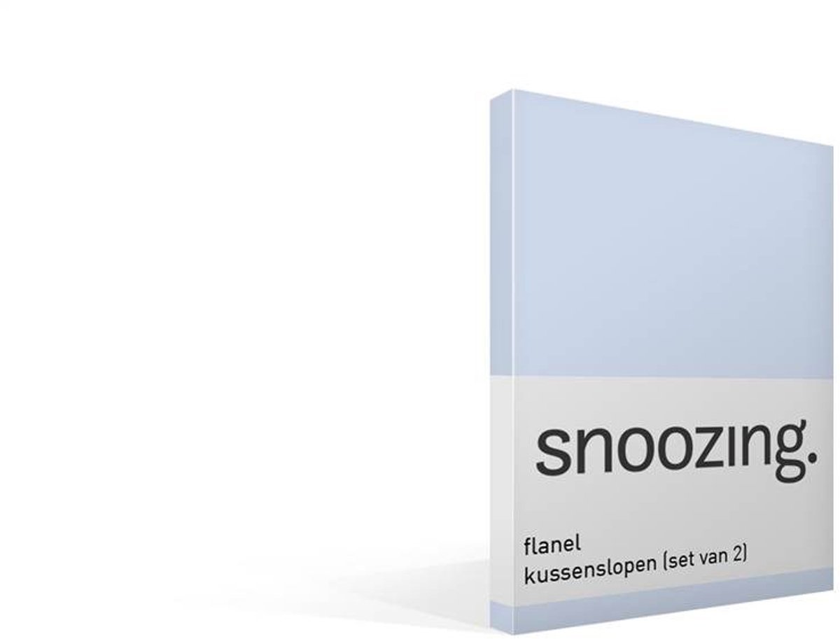 Snoozing - Flanel - Kussenslopen - Set van 2 - 60x70 cm - Hemel