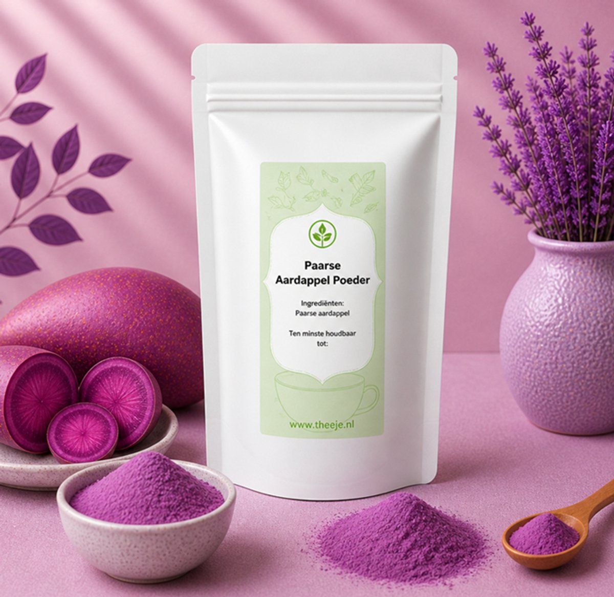 Paarse Aardappel poeder - 100% Natuurlijke kleurstof - Sweet Purple Potato - Premium Kwaliteit - 100 gram