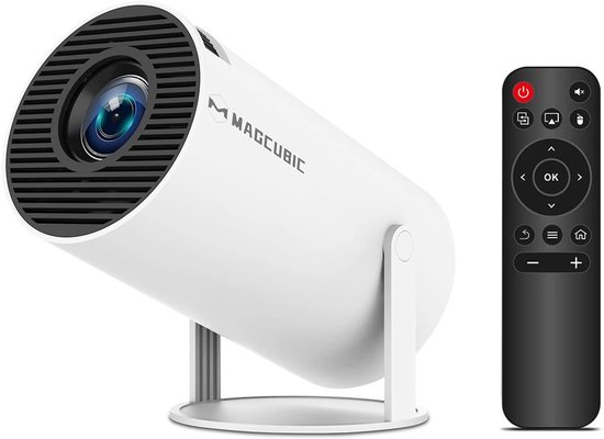 VIEMAE Full HD Beamer 1280×720 WiFi Bluetooth 290 ANSI Lumen 180° Draaibaar Android Projector Wit