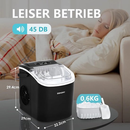 Milova Ijsblokjesmachine - Ijsblokjes maker - Draagbaar - Zelfreinigend - Ijsmaker - Ijsblokjes - Ijs - Koude drankjes - Horeca - Zomer van Merkloos — afbeelding 3