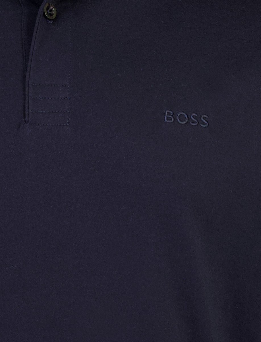 Hugo Boss polo lange mouw donkerblauw