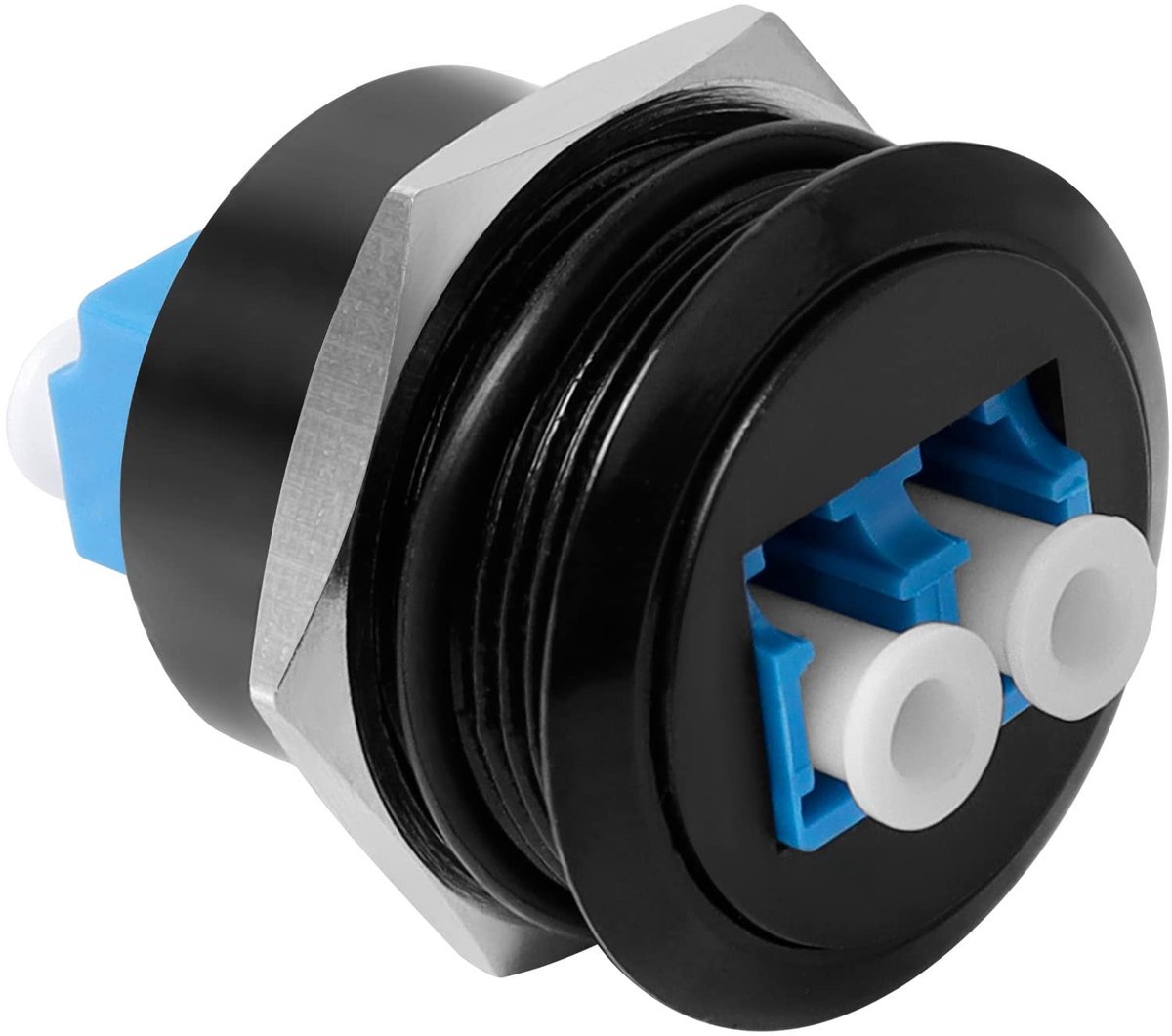 QIANRENON LC Flush-mount Fiber Adapter voor Glasvezelverbindingen - Duplex Monomode