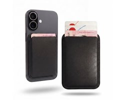 Pasjeshouder Geschikt voor Magsafe & Apple iPhone - Magnetische Kaarthouder - Wallet - Zwart