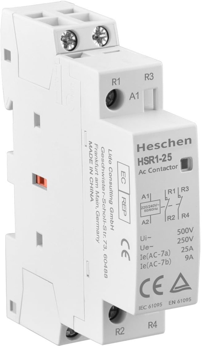 Store_8 - Home AC switch - 2-polig - rail montage - 220V - 25A - Betrouwbare stroomonderbreking - Geschikt voor huishoudelijk gebruik - HSR1-25...