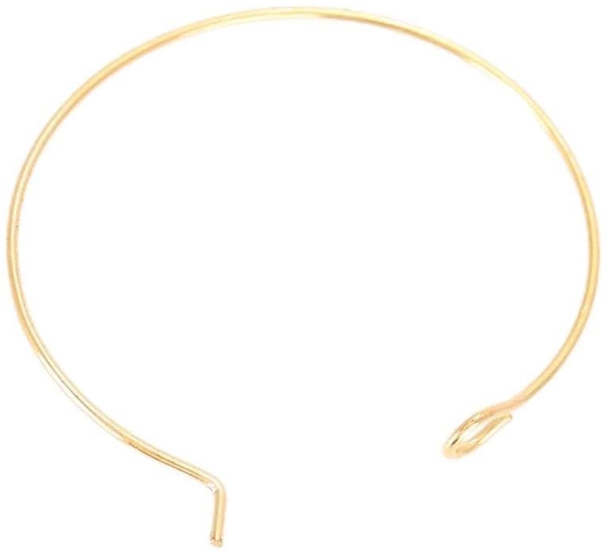 Allecto - Earring Loops - Gouden Hoepelringen - Ideaal voor Sieraden en Wijn Glazen - Groot Formaat 35 * 30 mm - Lichtgewicht en Comfortabel - Gesc...