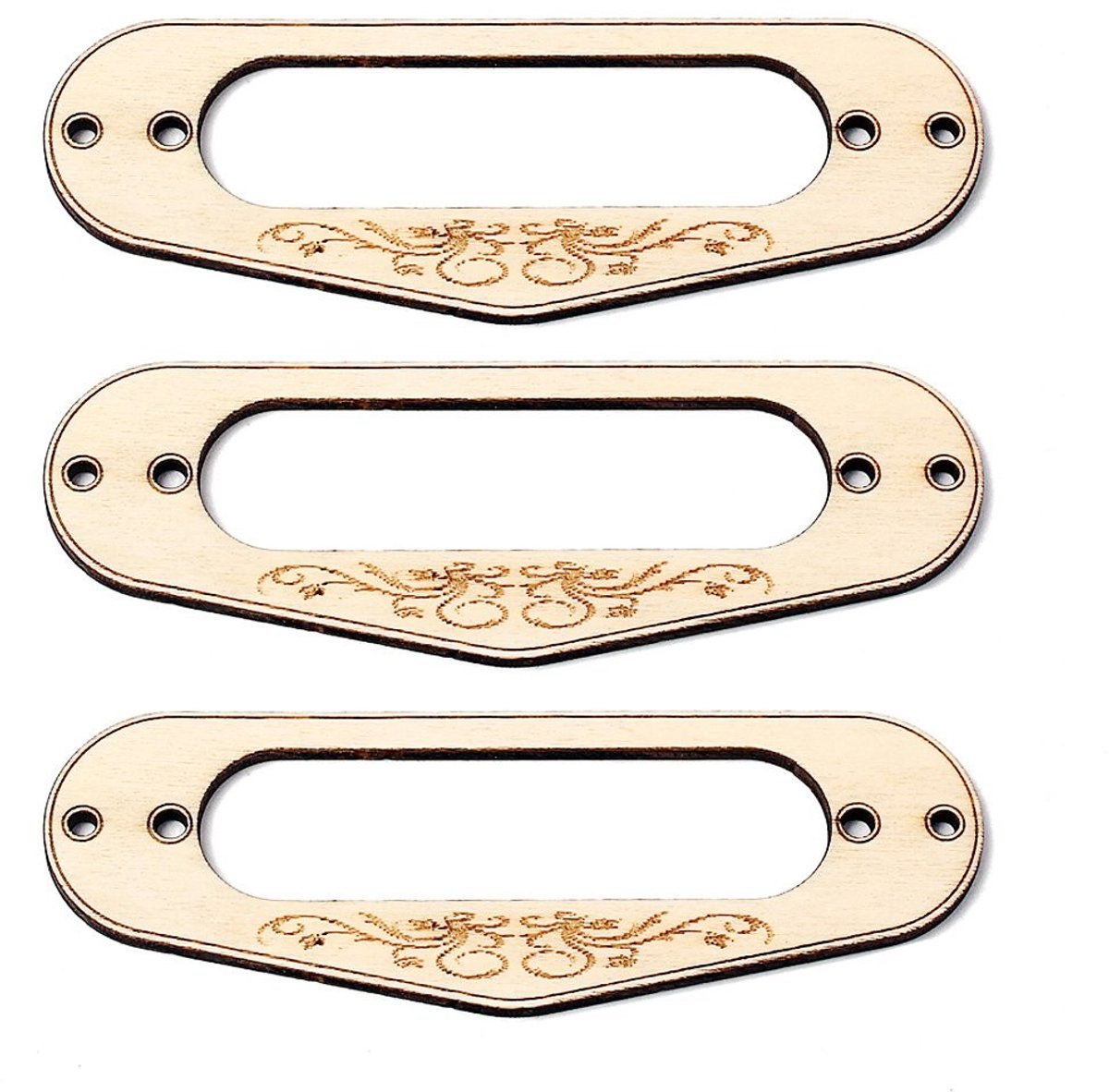 Allecto - Esdoorn Hout Pickup Ring - Gitaar Montage - 3 Stuks - Diy