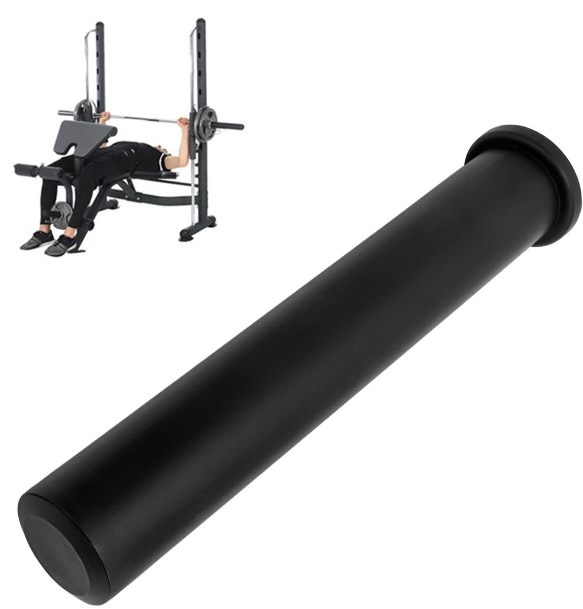 aladdien - Barbell Adapter Sleeve - Halterstang Adapter - Premium PP - Zwart - Fitness Accessoires - Geschikt voor Olympische Halterstangen - 5cm Di..