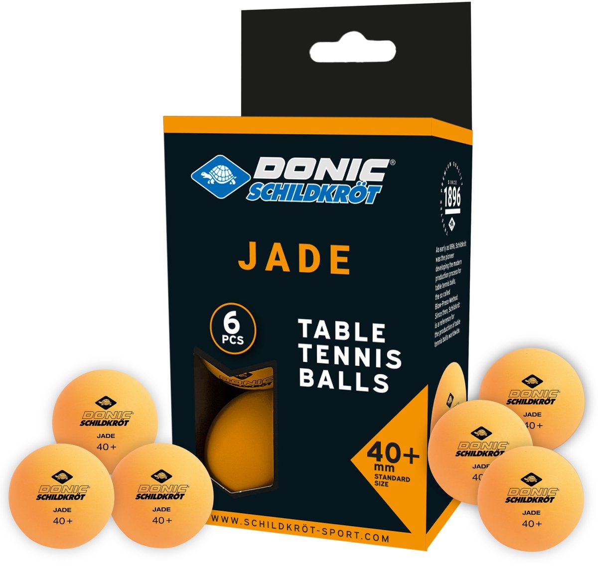 Donic Schildkröt Tafeltennisballen Jade 6 Stuks Oranje