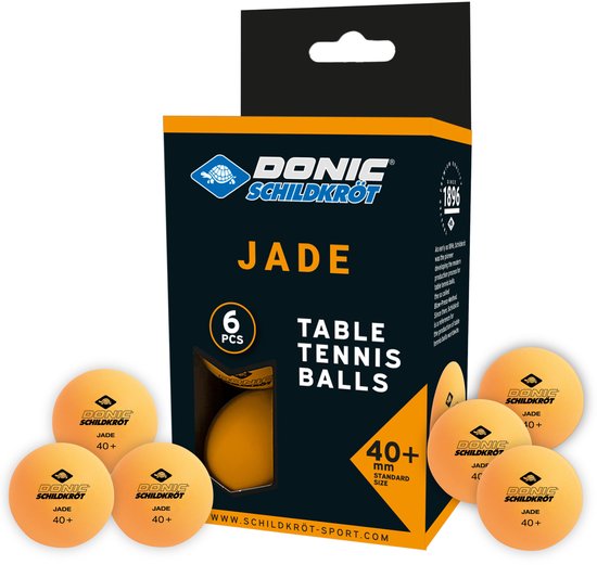 Donic Schildkröt Balles de Balles de tennis de table Jade 6 Pièces Oranje