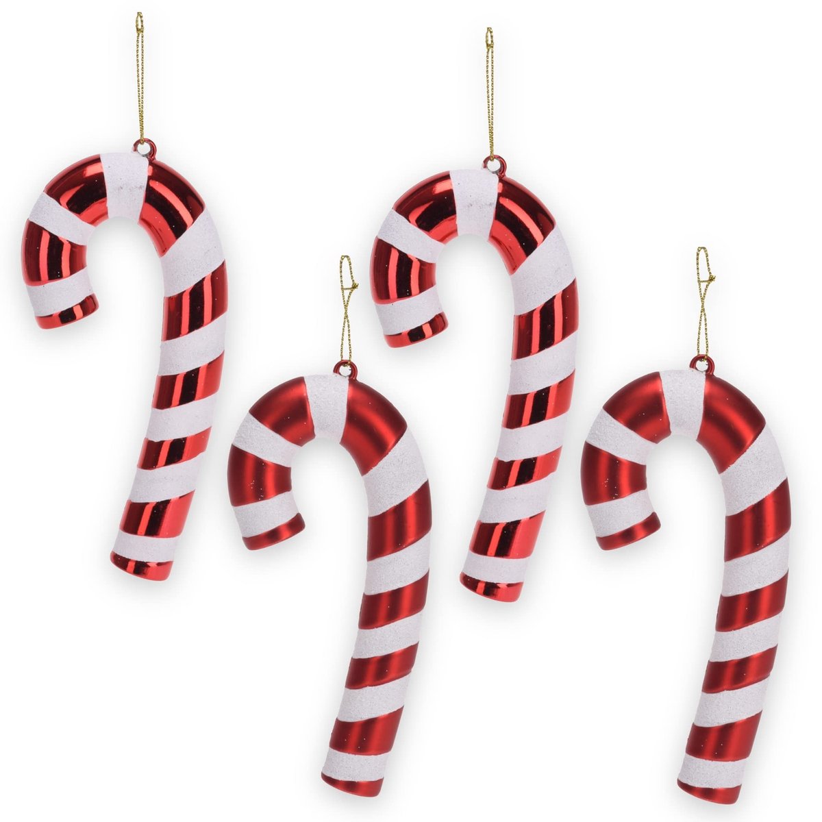Allecto - snoeprietjes - kerstboomdecoraties - lichtgewicht kunststof - snoeprietrood - kerstballen - perfect voor feestdagen - 4 stuks