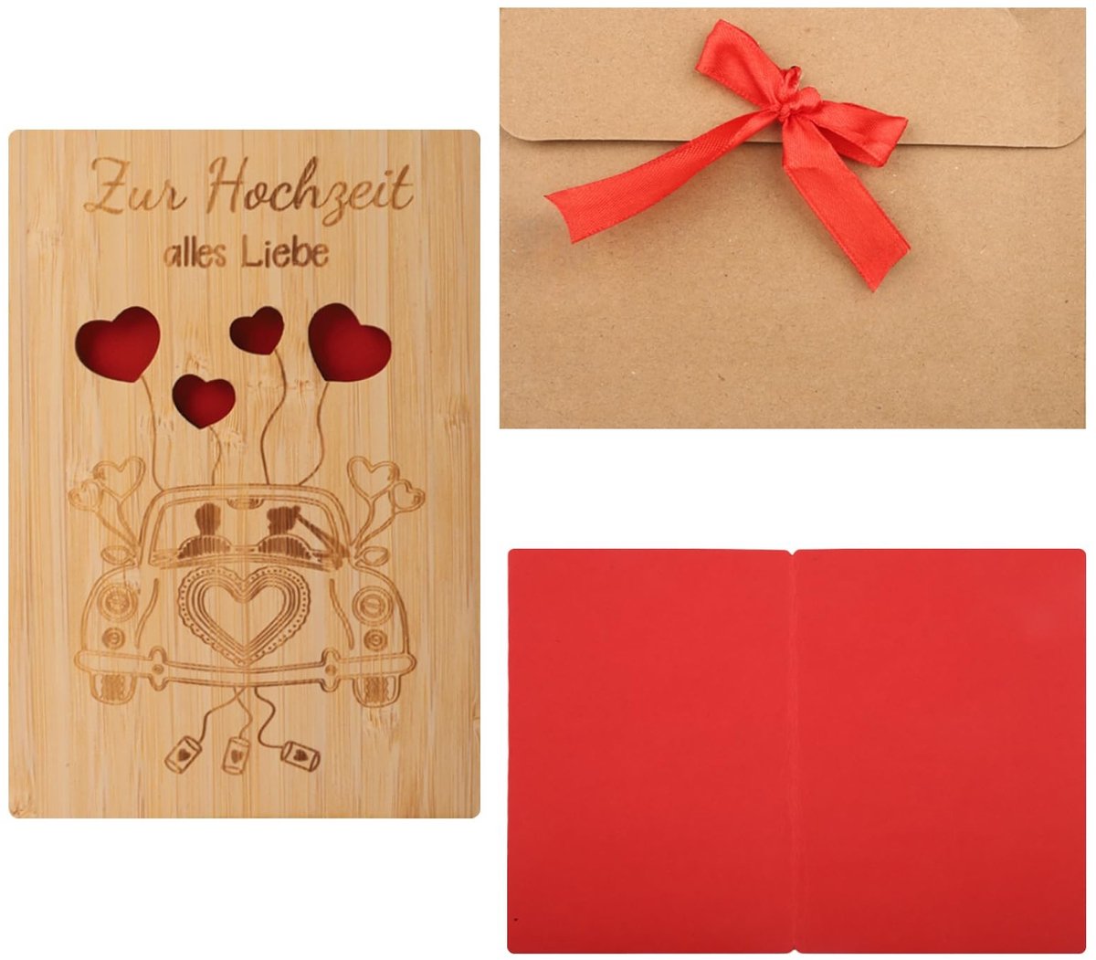 Persoonlijke Huwelijkskaart van Bamboe met Envelop - Modern en Romantisch