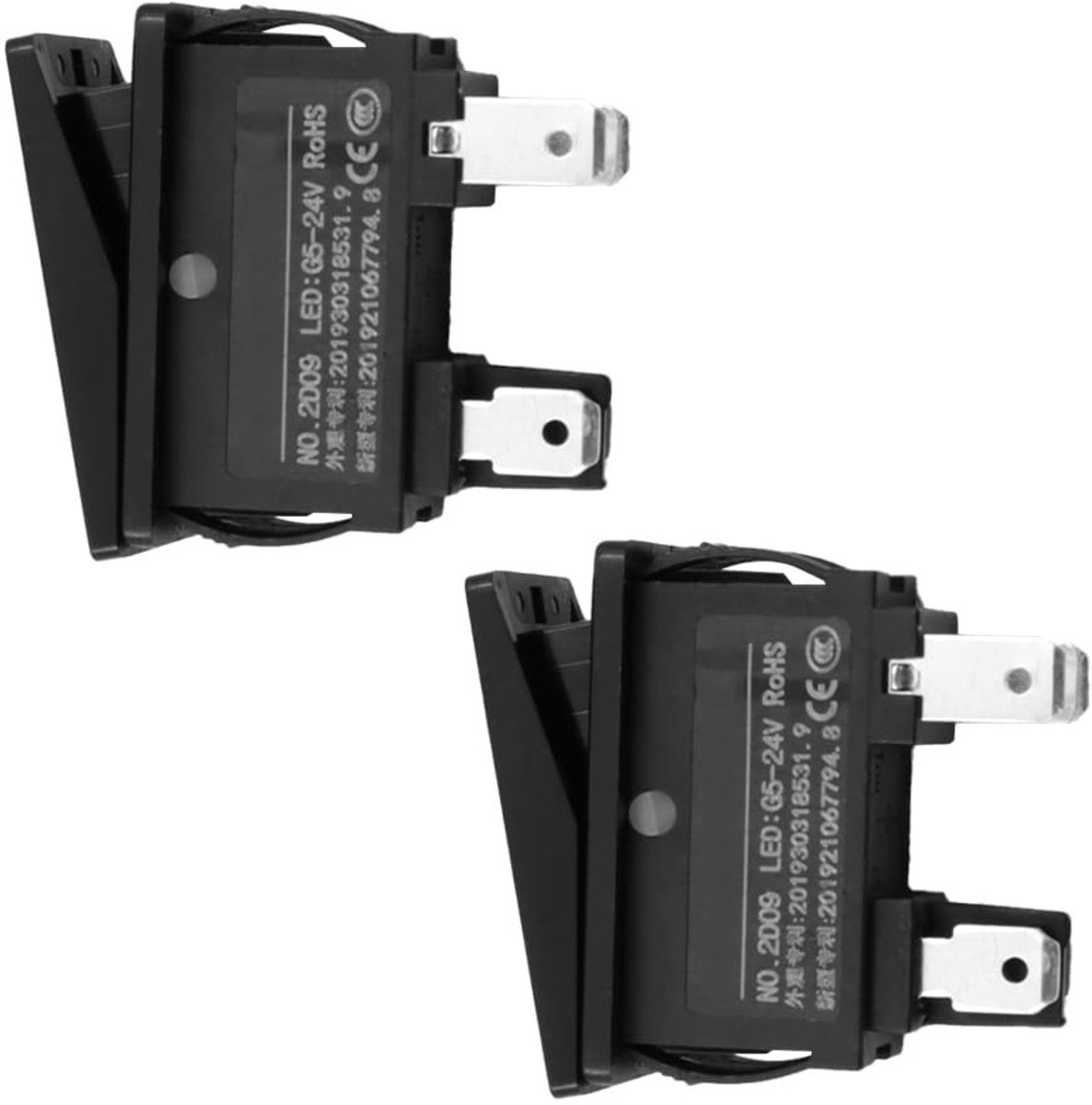 Allecto - Boot Rocker Switch - On/Off Schakelaar - 4-Pin - Voor Boot en Auto - 16A - Duurzaam en Betrouwbaar - Geschikt voor Elektrische Installati..