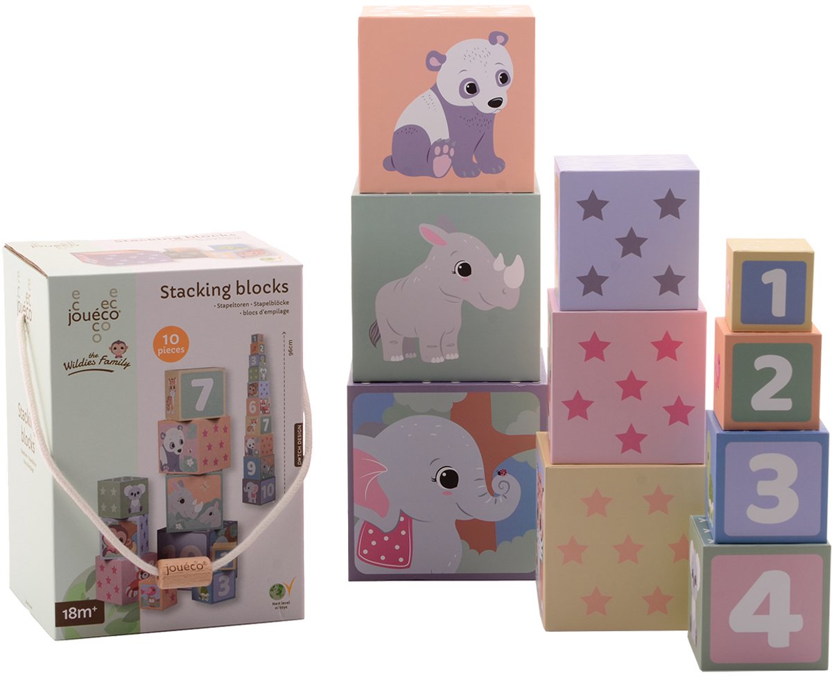 Jouéco® - The Wildies Family Stapelblokken, 10-delig