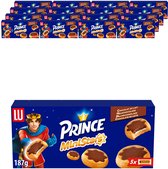 Meerdere dozen Prince MiniStars koekjes met melkchocolade, met prins-afbeelding.