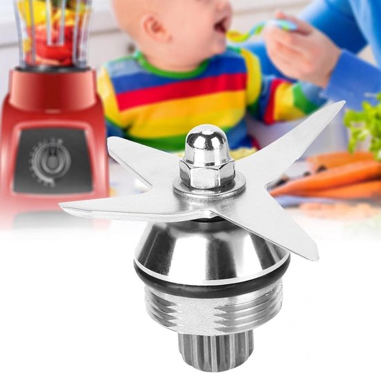 Dailygoods - Roestvrijstalen blenderblad - Blender mes - Hoogwaardige kwaliteit - Groen - 4 scherpe messen - Geschikt voor diverse blenders - Compact van Dailygoods — afbeelding 5