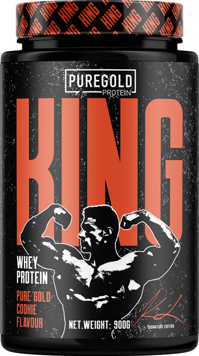 Pure Gold KING Whey Eiwit Poeder – Premium Wei-eiwit – chocolate nougat – 900g