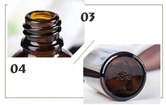 Virtubuy - Lege Flesjes - Essentiële Olie - Herbruikbaar en handig - 10ml - Dopperflessen - Geschikt voor cosmetica - Oranje en zwart van Merkloos — afbeelding 2