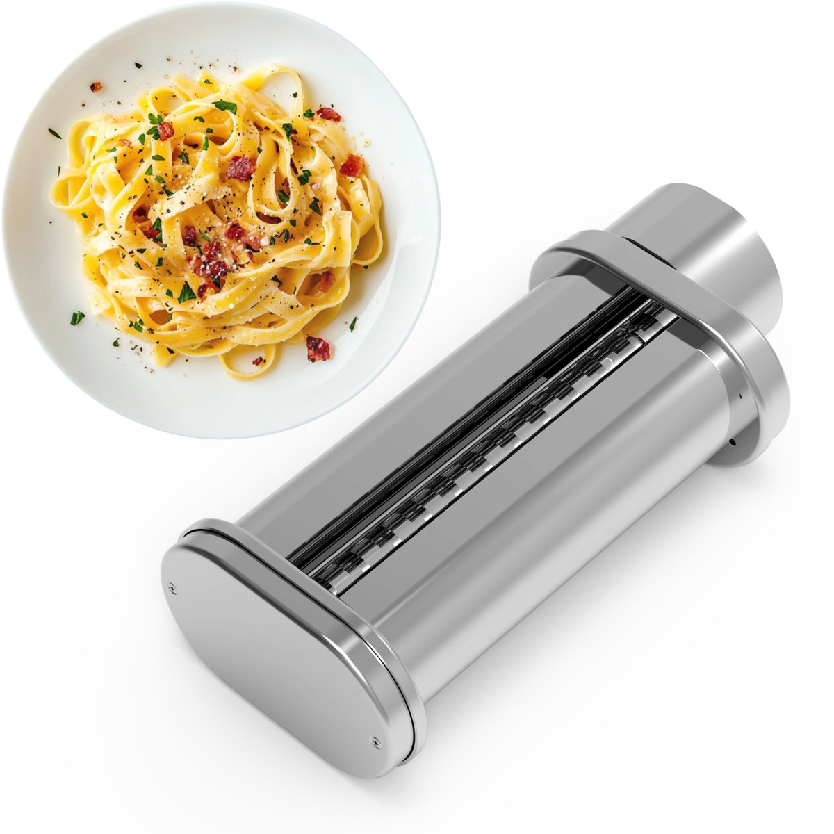 Fentic Fettuccine Snijder - Pasta Snijder Geschikt voor Fentic SM-1504P en SM-1504BM - RVS Elektrische Pasta Snijder - Verstelbaar 8 Standen
