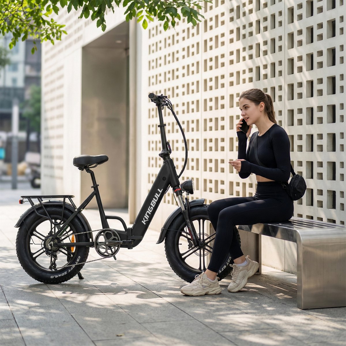 Maxtron Literider 2.0 Opvouwbare Elektrische Fiets–648Wh Accu–20×4.0 Inch Fatbike Banden–Actieradius tot 90 km–Voor- en Achter Hydraulische Schijfremmen–MOZO Aluminium Verende Voorvork met Lock-out– Elektrische Stadsfiets –Max. Belasting 180 kg–Zwart thumbnail 8
