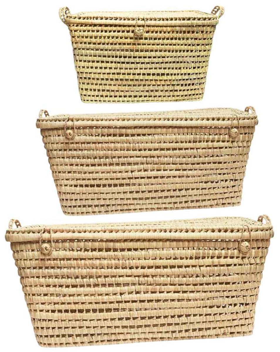 NOA MAY Mand Berber - naturel - palmblad - 60 x 35 x 35 cm