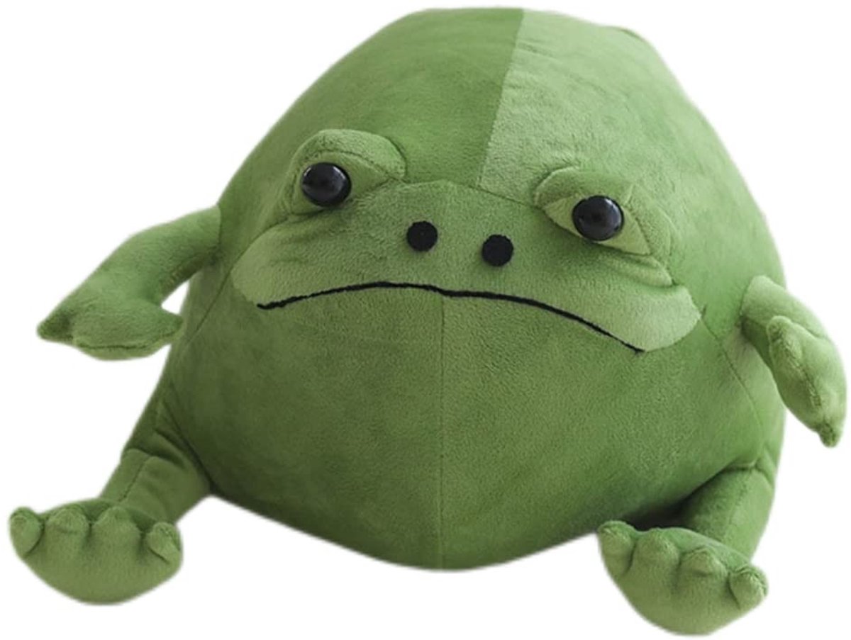 aladdien - Lelijke schattige kikker-pluche pop - Knuffeldier - 32 cm - Woondecoratie - Speelgoed - Geschikt voor kinderen - Groen