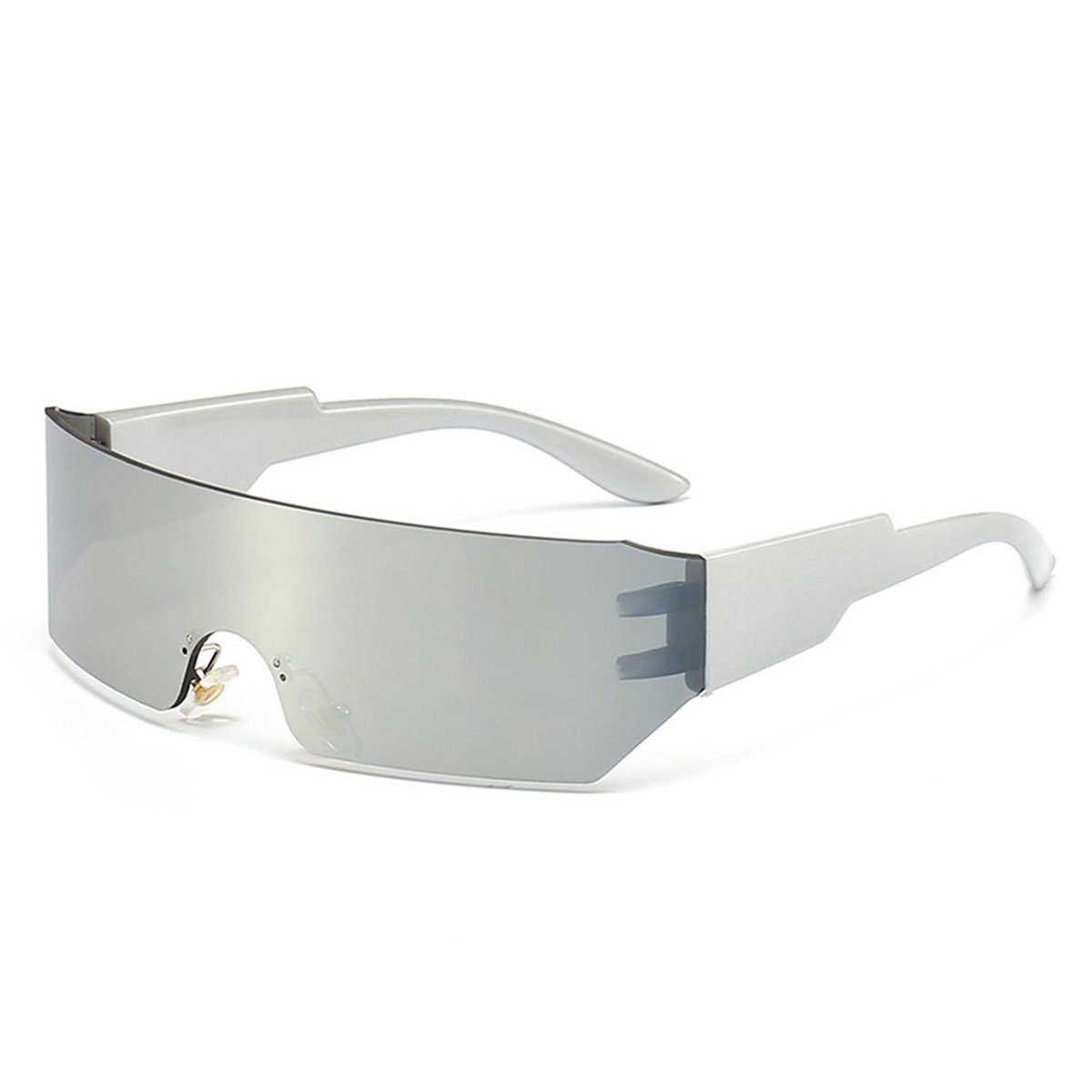 aladdien - Futuristische Zonnebril - Rimless Aviator Style - Perfect voor Outdoor Activiteiten - Zonnebescherming - Trendy en Lichtgewicht - Geschik..
