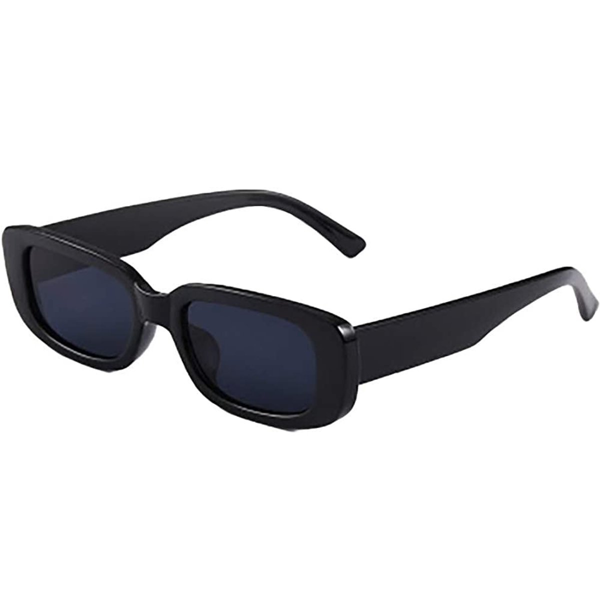 ONF3 - Retro Kleine Frame Zonnebril - Uniseks Zonnebril voor Heren en Vrouwen - Trendy en Modieus - Zwart - Perfect voor Buitenactiviteiten - Id...