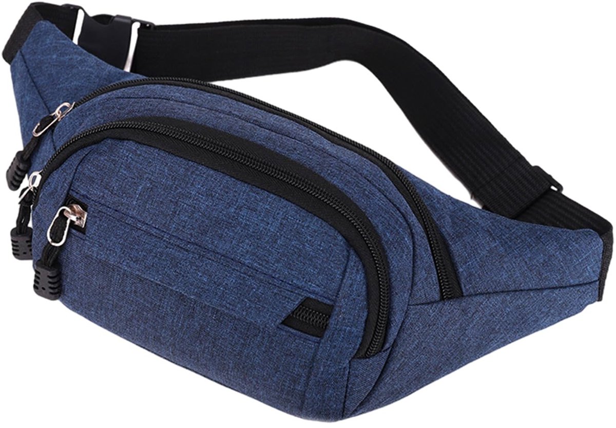 Allecto - Casual Waist Bag - Grote Capaciteit - Waterdichte Heuptas - Blauw - Sporttas voor Hiken - Geschikt voor Reizen en Winkelen