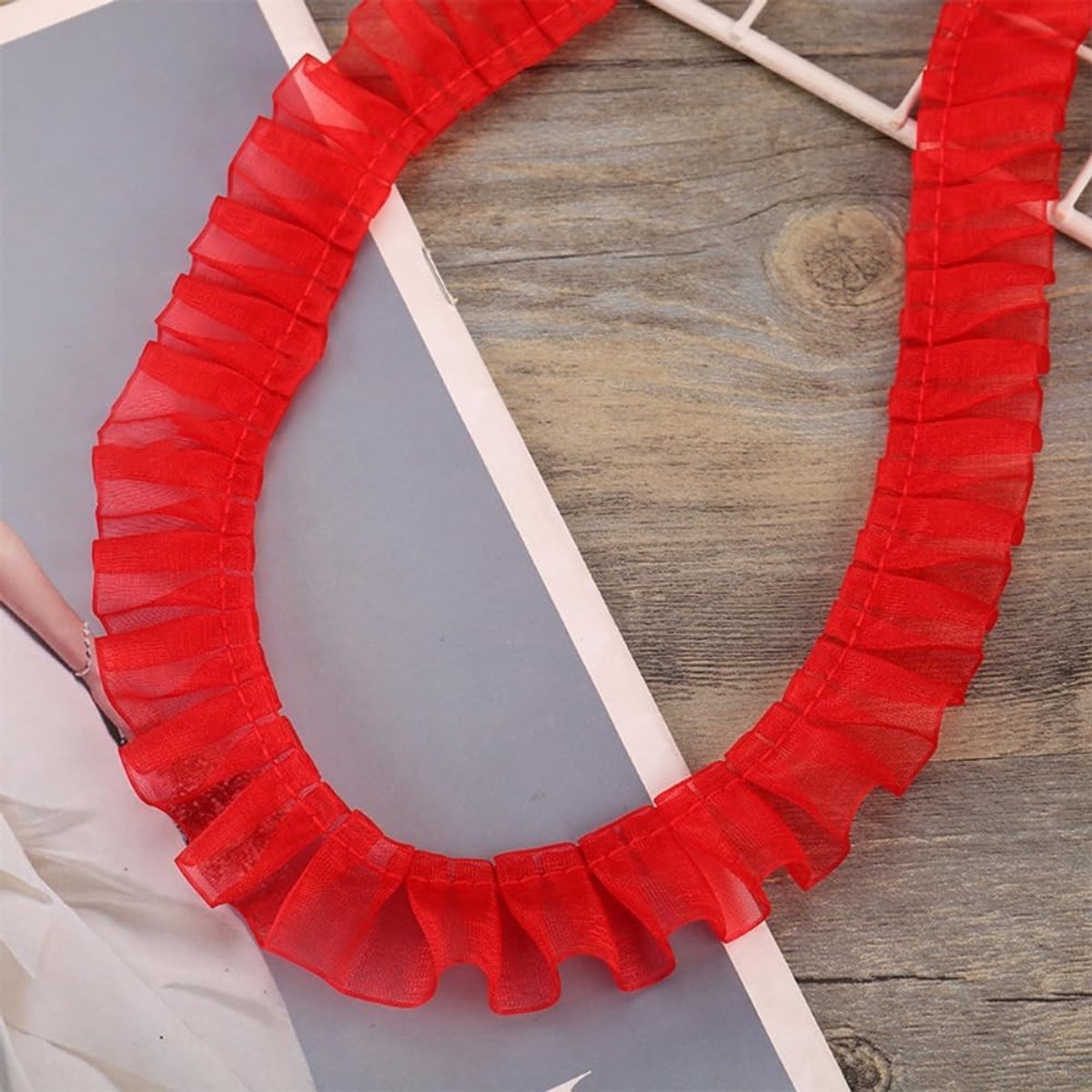 Lange 20 Yards 2.5cm Elastische Kantenband voor Vintage Decoratie, DIY Naaiprojecten, Bruiloft Versiering en Scrapbooking Creaties