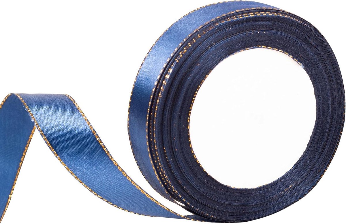 Navy Blauw 20mm Breed Geschenk Ribbons voor Cadeaus, Bruiloften, Decoraties en Creatieve Knutselprojecten - 22m Lengte